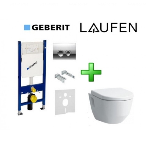 Комплект: унитаз Laufen Pro Rimless + инсталляция Geberit (458.121.21.1+820964+896951)