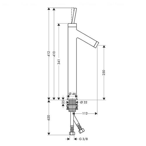 Змішувач для раковини Hansgrohe Axor Starck 250 (10129000)