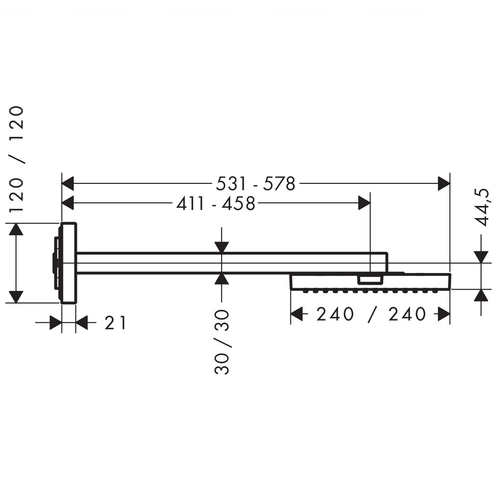 Верхній душ Hansgrohe Axor ShowerCollection 240 1jet (10925000)