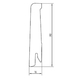 Плінтус Pedross МДФ P050233  ,білий під фарбування 16,2x80 16,2x80