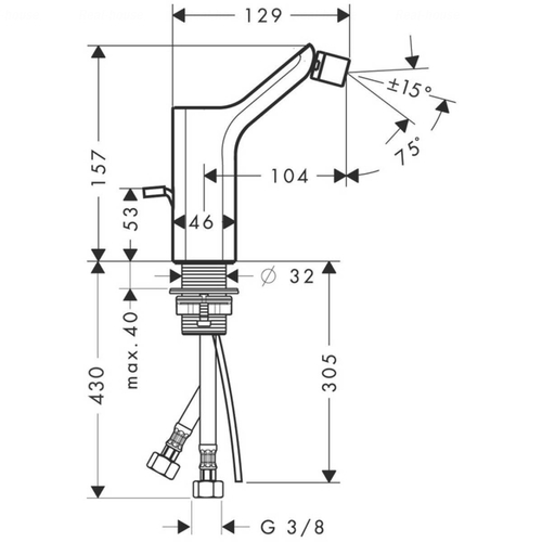 Змішувач для біде Hansgrohe Axor Urquiola (11220000)