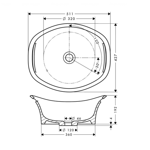Умивальник Hansgrohe Axor Urquiola 510 (11301000)