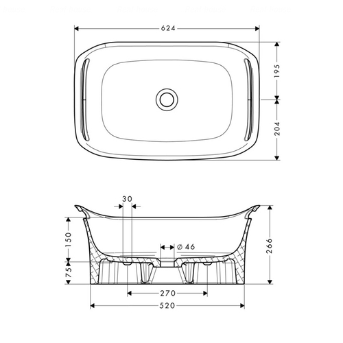 Умивальник Hansgrohe Axor Urquiola 625 (11302000)