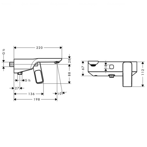 Змішувач для ванни та душу Hansgrohe Axor Urquiola (11420000)
