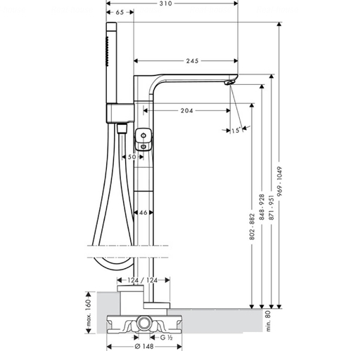 Термостат для ванни та душу Hansgrohe Axor Urquiola (11422000)