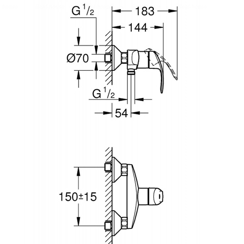Набір змішувачів Grohe Eurosmart 123244