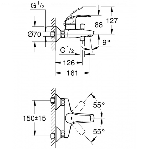 Набір змішувачів Grohe Eurosmart 123248 МК