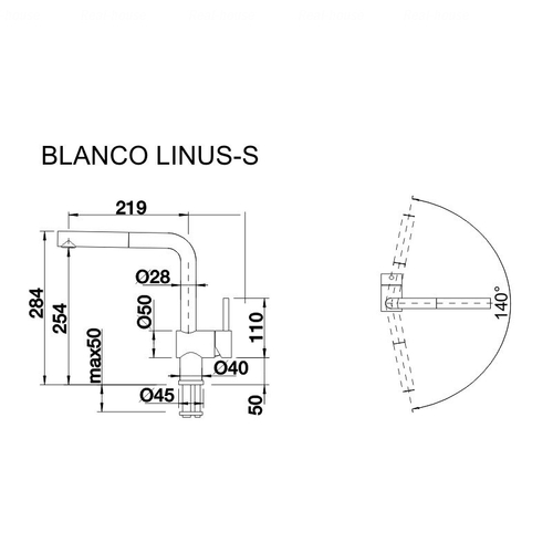 Змішувач для кухні Blanco Linus-S Silgranit антрацит антрацит