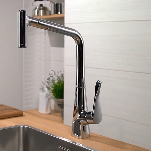 Змішувач для кухні Hansgrohe Metris (14834) нержавіюча сталь нержавіюча сталь