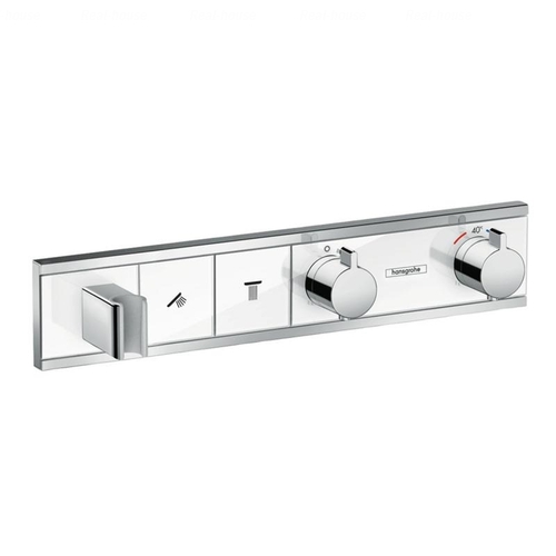 Термостат для душу Hansgrohe RainSelect 2 споживача (15355) хром-білий хром-білий