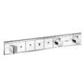 Термостат для душу Hansgrohe RainSelect 4 споживача (15357) хром-чорний хром-білий