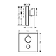 Термостат для душу Hansgrohe ShowerSelect Highflow (15735) чорний чорний