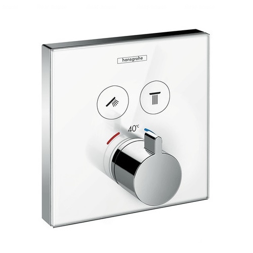 Термостат для душу Hansgrohe ShowerSelect (15738) хром-білий хром-білий