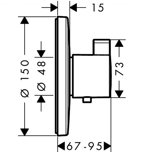 Термостат для душу Hansgrohe Ecostat S Highflow (15756000)
