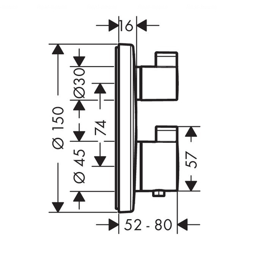 Термостат для ванни та душу Hansgrohe Ecostat S (15758000)