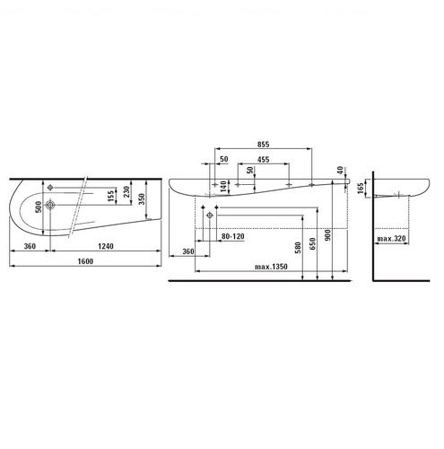 Умивальник Laufen Alessi One 160 (H8149714001041)