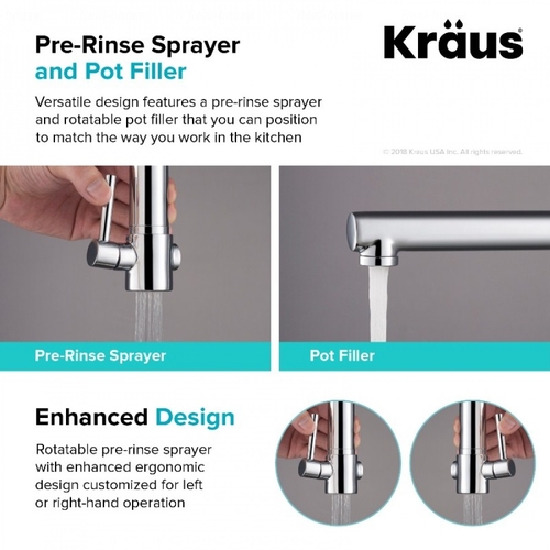 Змішувач для кухні Kraus Artec Pro KPF-1603 чорний/нержавіюча сталь чорний/нержавіюча сталь