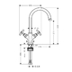 Змішувач для раковини Hansgrohe Axor Montreux 210 (16502) нікель нікель