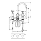 Змішувач для раковини Hansgrohe Axor Montreux 180 (16513) нікель нікель