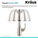 Смеситель для кухни Kraus Esina KPF-1670 нержавеющая сталь нержавеющая сталь