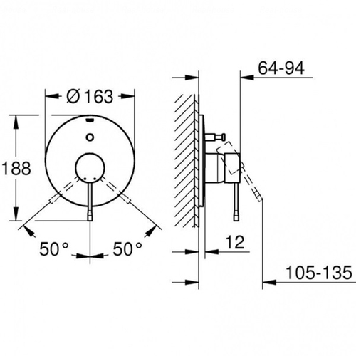 Змішувач для ванни та душу Grohe Essence New 19285001