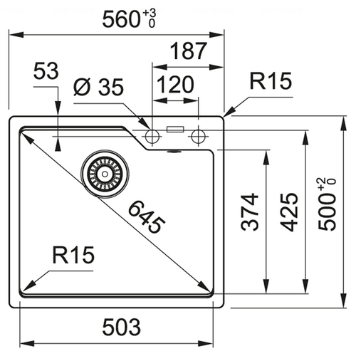 Кухонная мойка Franke Urban UBG 610-56 оникс оникс