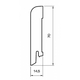 Плінтус Pedross Aluminium 70*15*2400 Aluminium Dark (темний) Aluminium Dark (темний)