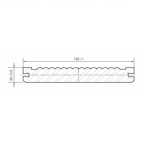Терасна дошка PolymerWood Massive Венге 2200х150х20 мм