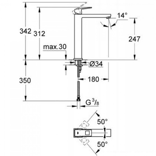 Змішувач для раковини Grohe Eurocube 23406000
