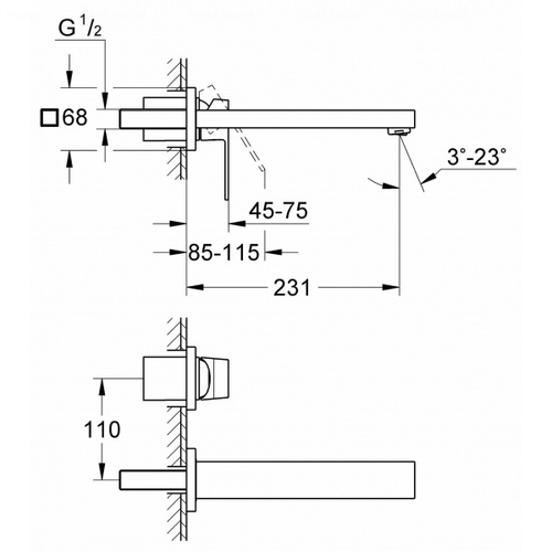 Змішувач для раковини Grohe Eurocube 23447000