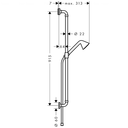 Душовий гарнітур Hansgrohe Axor Showers Front 85 1jet (26023000)