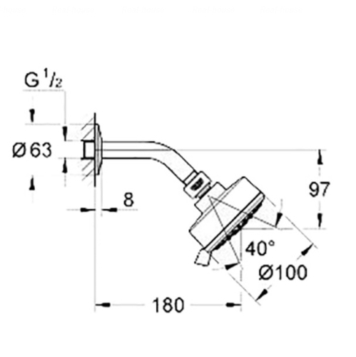 Верхній душ Grohe New Tempesta Cosmopolitan 100 (26090001)