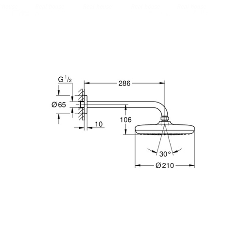 Верхній душ Grohe Tempesta Ø 210 мм (26411000)