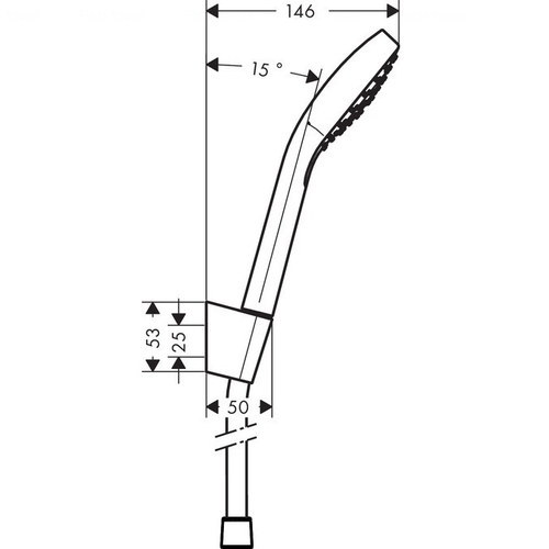 Душовий гарнітур Hansgrohe Croma Select S 110 1jet шланг 1250 мм шланг 1250 мм