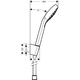 Душовий гарнітур Hansgrohe Croma Select S 110 1jet шланг 1250 мм шланг 1250 мм