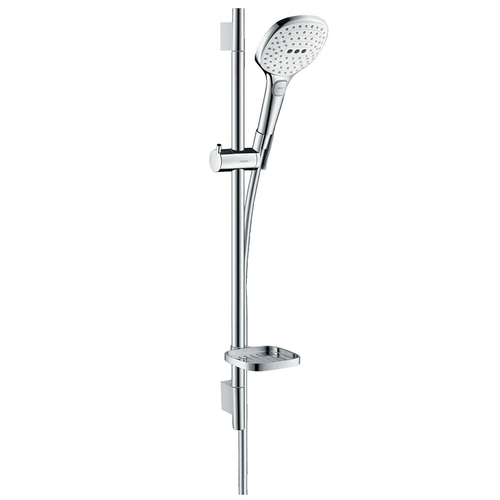 Душовий гарнітур Hansgrohe Raindance Select E 3jet, штанга 600 мм хром-білий хром-білий