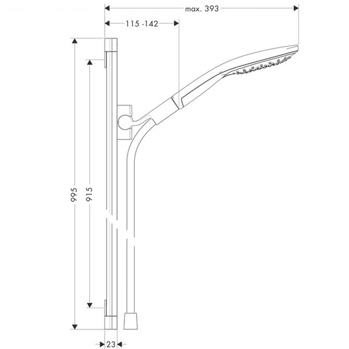 Душовий гарнітур Hansgrohe Raindance Select S 150 3jet (26626) хром хром