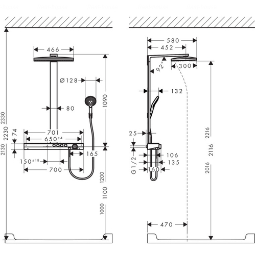 Душова система Hansgrohe Rainmaker Select 460 3jet (27106400)
