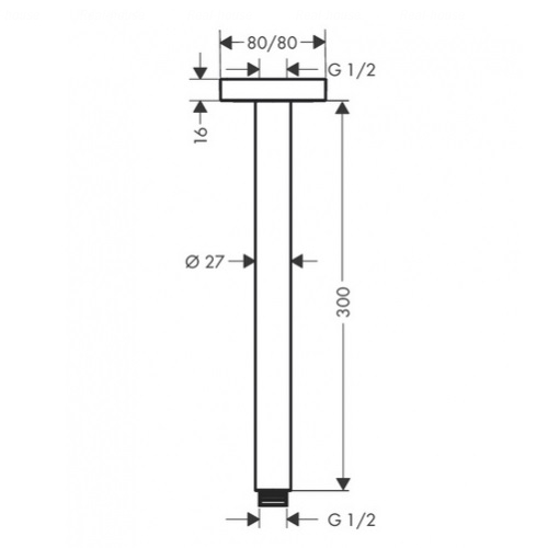 Кронштейн стельовий Hansgrohe Е 300 (27388000)
