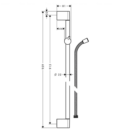 Штанга для душа Hansgrohe Unica Crometta 0.9 м (27614000)
