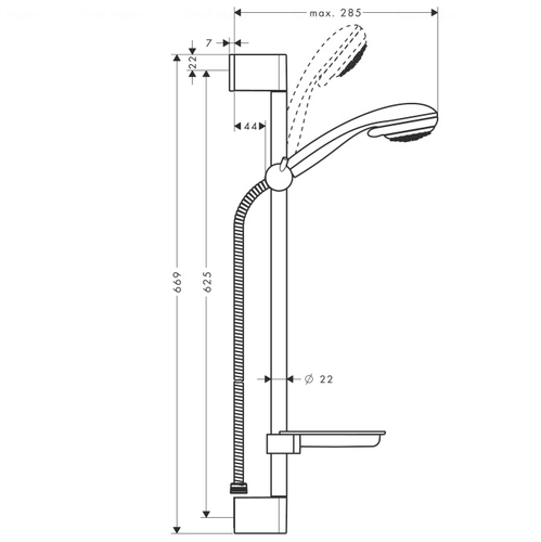 Душовий гарнітур Hansgrohe Crometta 85 Vario 2jet (27764000)