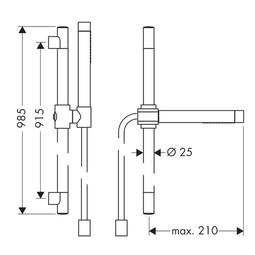 Душовий гарнітур Hansgrohe Axor Starck 2jet (27980000)