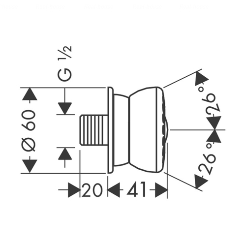 Бічна форсунка Hansgrohe Bodyvette 1jet (28466000)