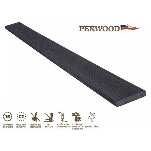 Плінтус Perwood 4000х71х11 мм ебоніт ебоніт