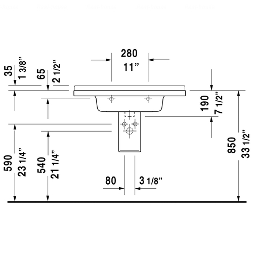 Полупьедестал Duravit Starck 3 (0865150000)