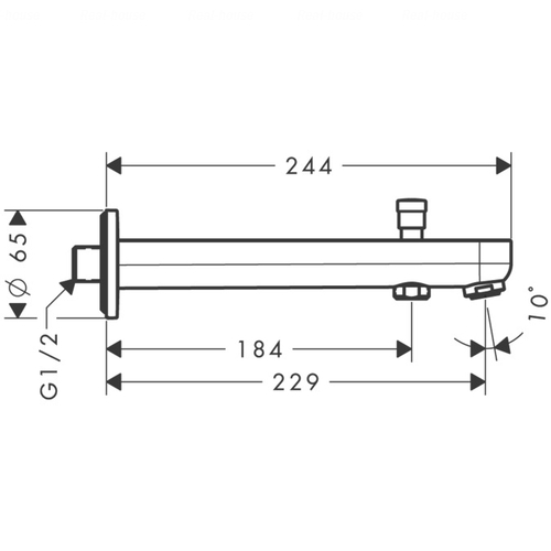Вилив для ванни Hansgrohe Metris S (31416000)