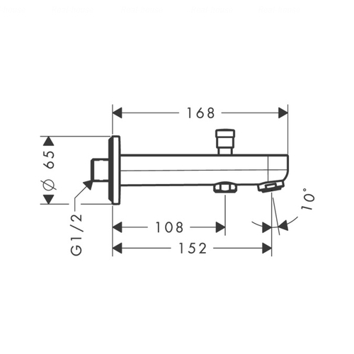 Вилив для ванни Hansgrohe Metris S (31417000)