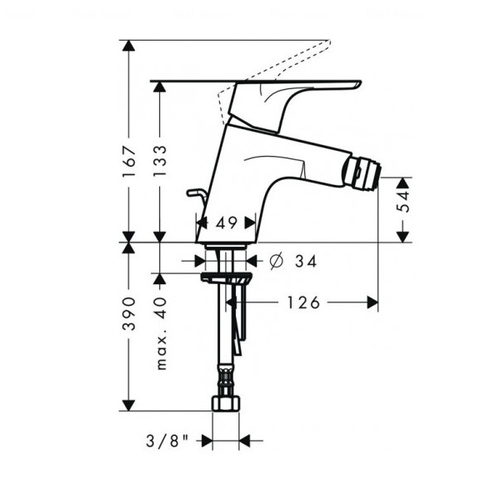 Змішувач для біде Hansgrohe Focus (31927000)