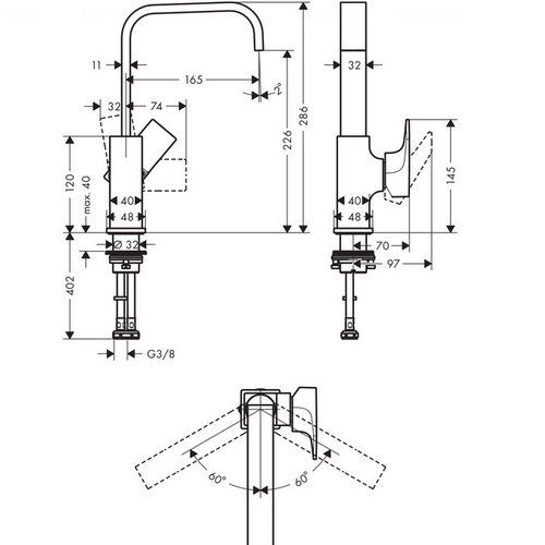 Змішувач для раковини Hansgrohe Metropol 230 (32511000)