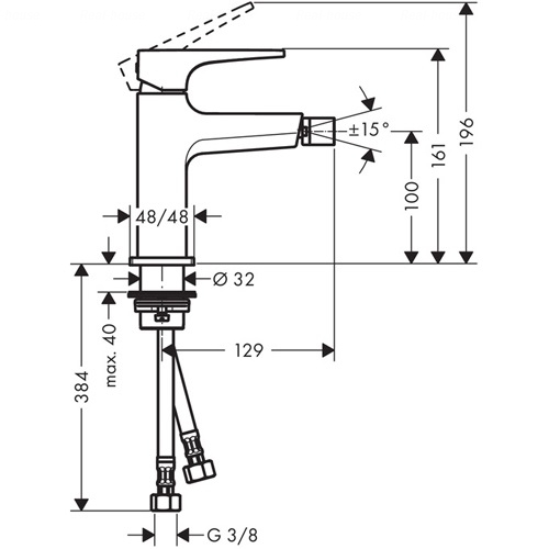 Змішувач для біде Hansgrohe Metropol (32520000)
